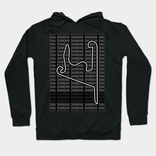 Shanghai - F1 Circuit - Black and White Hoodie